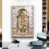 Shri Ranchor Raiji Glass Finish Vertical Wall Art