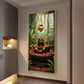Shiv Shankar Glass Finish Vertical Wall Art