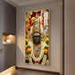 Goddess Chowdeshwari Amman Glass Finish Vertical Wall Art