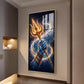 Lord Shiv Ji Trishul Glass Finish Vertical Wall Art