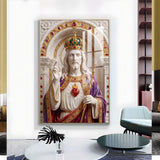 Christ The King Glass Finish Vertical Wall Art