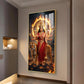 Divine Maa Durga Glass Finish Vertical Wall Art