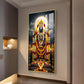 Lord Venkateswara Glass Finish Vertical Wall Art