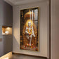 Sai Baba Darbar Glass Finish Vertical Wall Art
