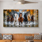 Seven-Horse Running Glass Finish Horizontal Wall Art