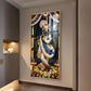 God Shreenath Ji Glass Finish Vertical Wall Art