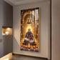 Baba Neemkaroli Glass Finish Vertical Wall Art