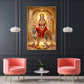 Sherawali Maa Glass Finish Vertical Wall Art
