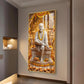 Om Sai Ram Glass Finish Vertical Wall Art