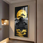 Stairway To The Moon Glass Finish Vertical Wall Art