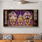 Hindu Deities Lord Jagannath, Subhadra, & Balabhadra Glass Finish Horizontal Wall Art