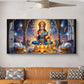 Maa Laxmi Glass Finish Horizontal Wall Art