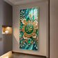Islamic Muhammad With Flowers Glass Finish Vertical Wall Art