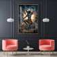 Mahadev In His Tandava Pose Glass Finish Vertical Wall Art