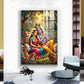 Generic Radha Krishna Glass Finish Vertical Wall Art