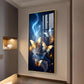 Cosmic Butterflies Glass Finish Vertical Wall Art