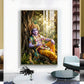 Shree Krishna Ji Glass Finish Vertical Wall Art