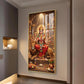 Durga Maa Glass Finish Vertical Wall Art