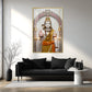 Lord Shiva In A Serene Pose Glass Finish Vertical Wall Art