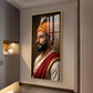 Maratha Chatrapati Shivaji Maharaj Glass Finish Vertical Wall Art