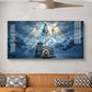 Mahadev In Kedarnath Glass Finish Horizontal Wall Art