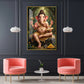 God Vighnaharta Glass Finish Vertical Wall Art