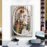 Velankanni Mother Mary Glass Finish Vertical Wall Art