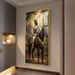 Maratha Shivaji Maharaj Glass Finish Vertical Wall Art