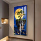 Dreamy Waterfall Escape Glass Finish Vertical Wall Art