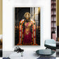 Goddess Annapoorna Devi Glass Finish Vertical Wall Art