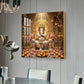 Ganapathi Ji Glass Finish Square Wall Art