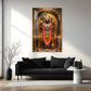 Hindu Deity Lord Venkateswara Glass Finish Vertical Wall Art