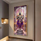 Om Namo Venkateswara Glass Finish Vertical Wall Art