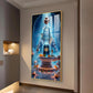 Lord Shiv Bhagwan Glass Finish Vertical Wall Art