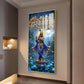 Lord Dwarkadhish Glass Finish Vertical Wall Art