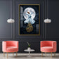 The Whirl Of Rahmah Glass Finish Vertical Wall Art