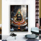 Lord Mahakal Glass Finish Vertical Wall Art