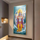 Lord Vishnu With Matsya Avatar Glass Finish Vertical Wall Art