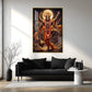 Divine Lord Hanuman Ji Glass Finish Vertical Wall Art