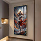 Shiv Sadhana Glass Finish Vertical Wall Art