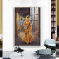 Meera Bai and Krishna Glass Finish Vertical Wall Art