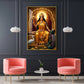 Goddess Baglamukhi Glass Finish Vertical Wall Art